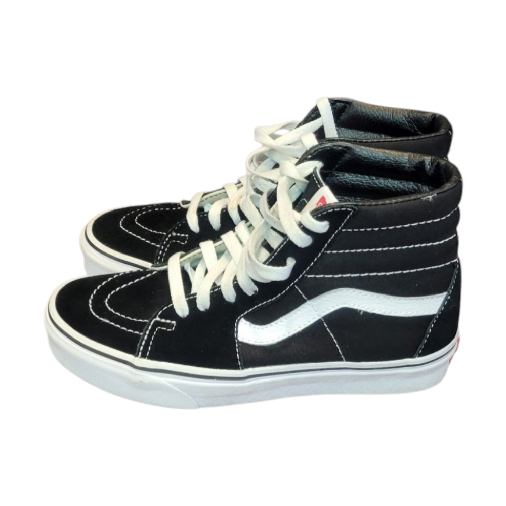 VANS SK8-HI Black Canvas Suede Lace  Up